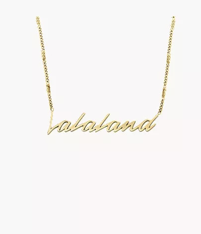La La Land Gold-Tone Stainless Steel Pendant Necklace | Fossil (US)