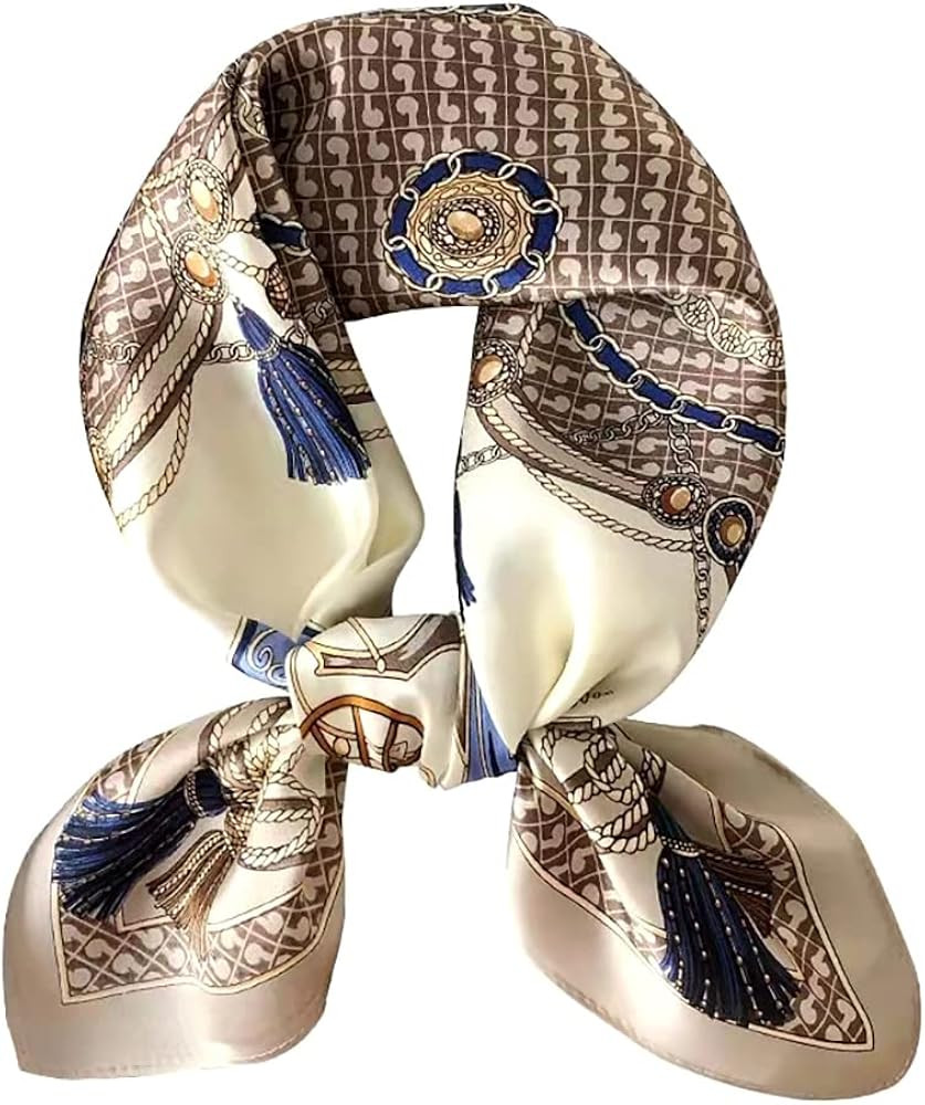 ANDANTINO 100% Mulberry Silk Square Scarf for Hair-25.6" X25.6'' Women Men Natural Silk Neckerchi... | Amazon (US)