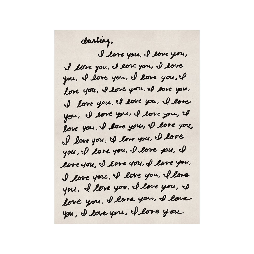 Darling I Love You Art Print | Etsy (US)