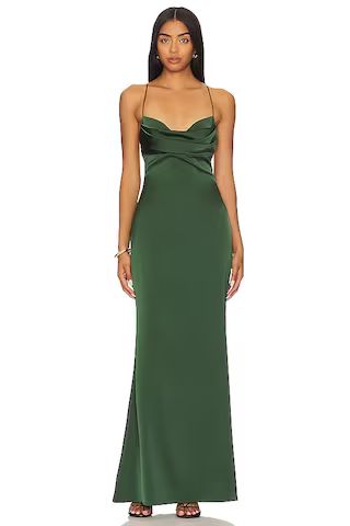 Katie May Tara Gown in Forest from Revolve.com | Revolve Clothing (Global)