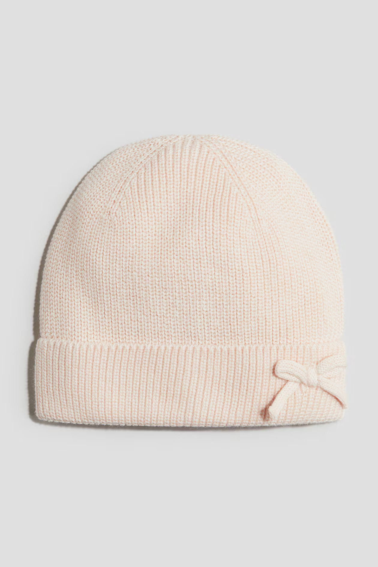 Bow-Detail Cotton Beanie - Powder pink - Kids | H&M US | H&M (US + CA)