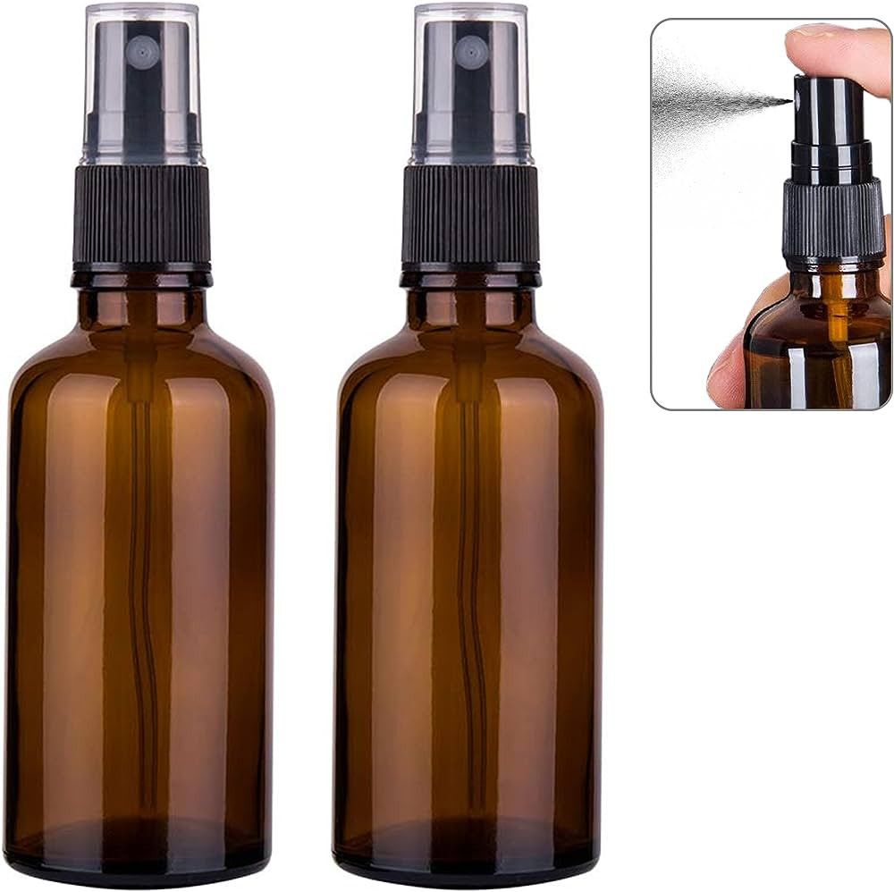 Nylea 2 oz Small Glass Spray Bottles for Oil, Hair, Plants Water Empty Fine Mist and Refillable M... | Amazon (US)