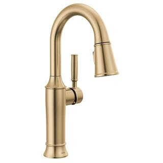 Renaldi Gold Single Handle Bar Faucet in Lumicoat Champagne Bronze | The Home Depot