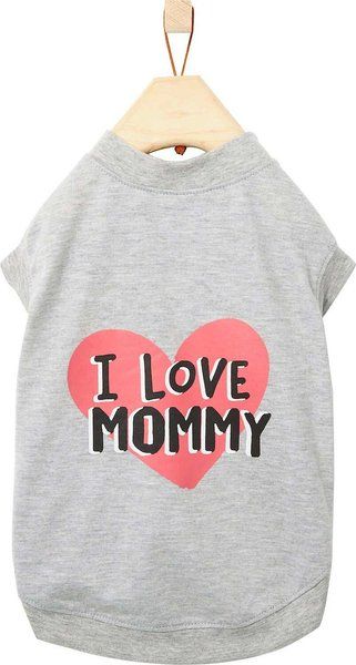 FRISCO I Love Mommy Dog & Cat T-Shirt, Gray, Medium - Chewy.com | Chewy.com