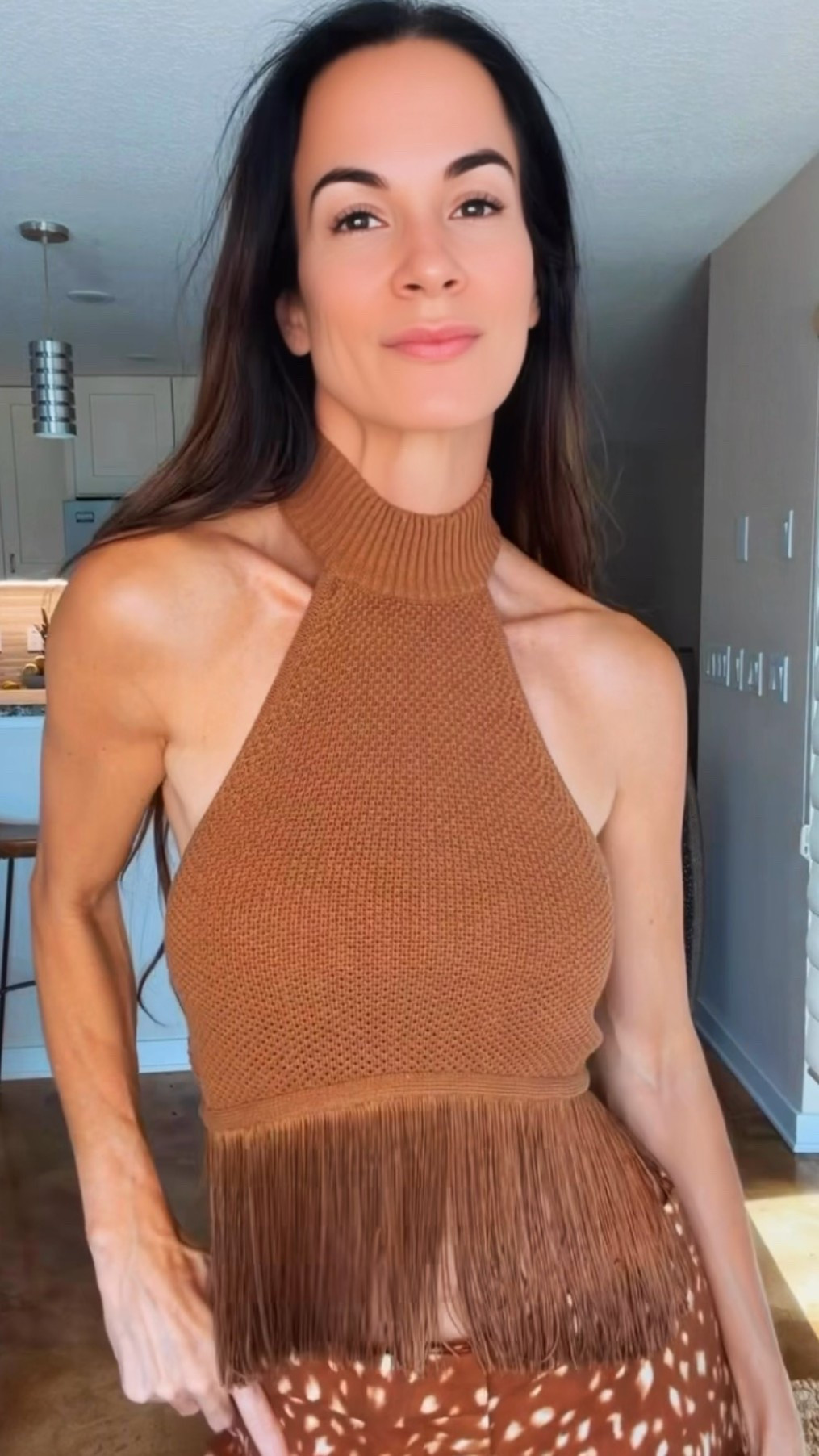 Brown, fringe + a little attitude. 🤎

Proof that fringe can be chic without going full cowboy. The movement on this top is EVERYTHING — and you already know I had to keep the whole look in the chocolate family.

#OOTD #StyleOver40 #BrownOutfit #OutfitInspo #FashionReels

#LTKootd #LTKdayinmylife #LTKgrwm