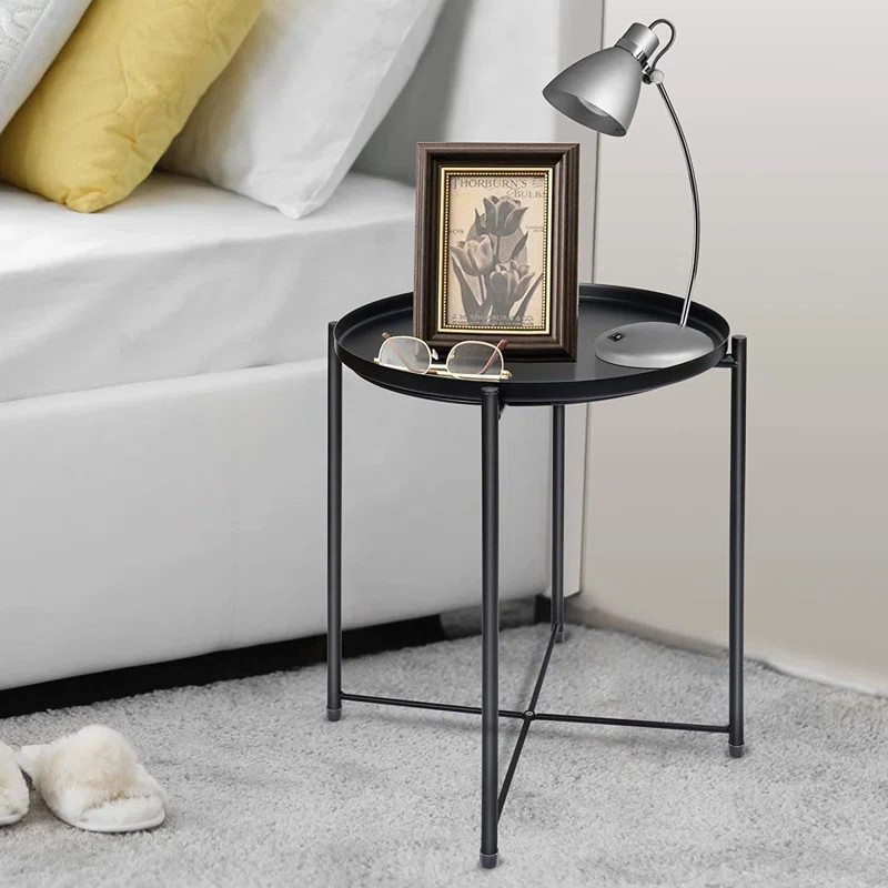 Otwell Tray Top Cross Legs End Table | Wayfair North America