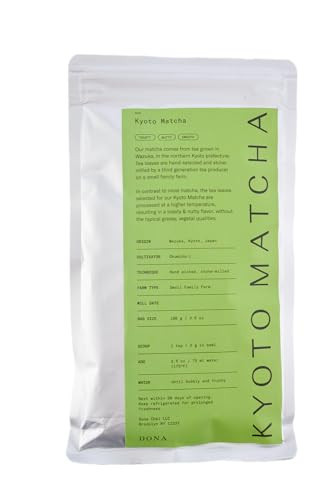 Dona Ceremonial Grade Matcha, Stone-Milled from Wazuka, Kyoto Family Tea Estate, Hot or Iced, 3.5 Ounce Sealed Bag (100g Bag) | Amazon (US)