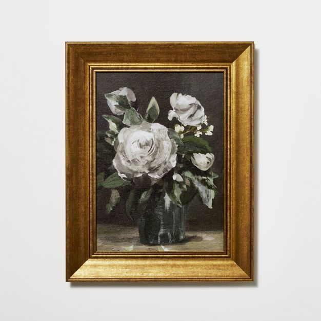 11" x 14" Vintage Floral Framed Wall Canvas - Threshold™ designed with Studio McGee | Target