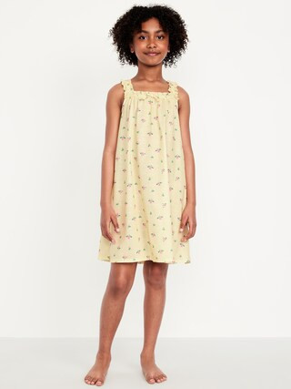 Printed Sleeveless Ruffle-Trim Nightgown for Girls | Old Navy (US)