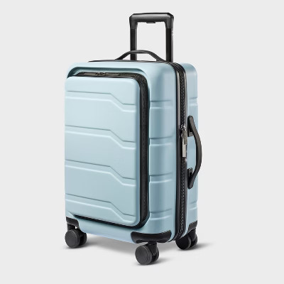 Hardside Carry On Spinner Suitcase with Front Pocket - Open Story™ | Target