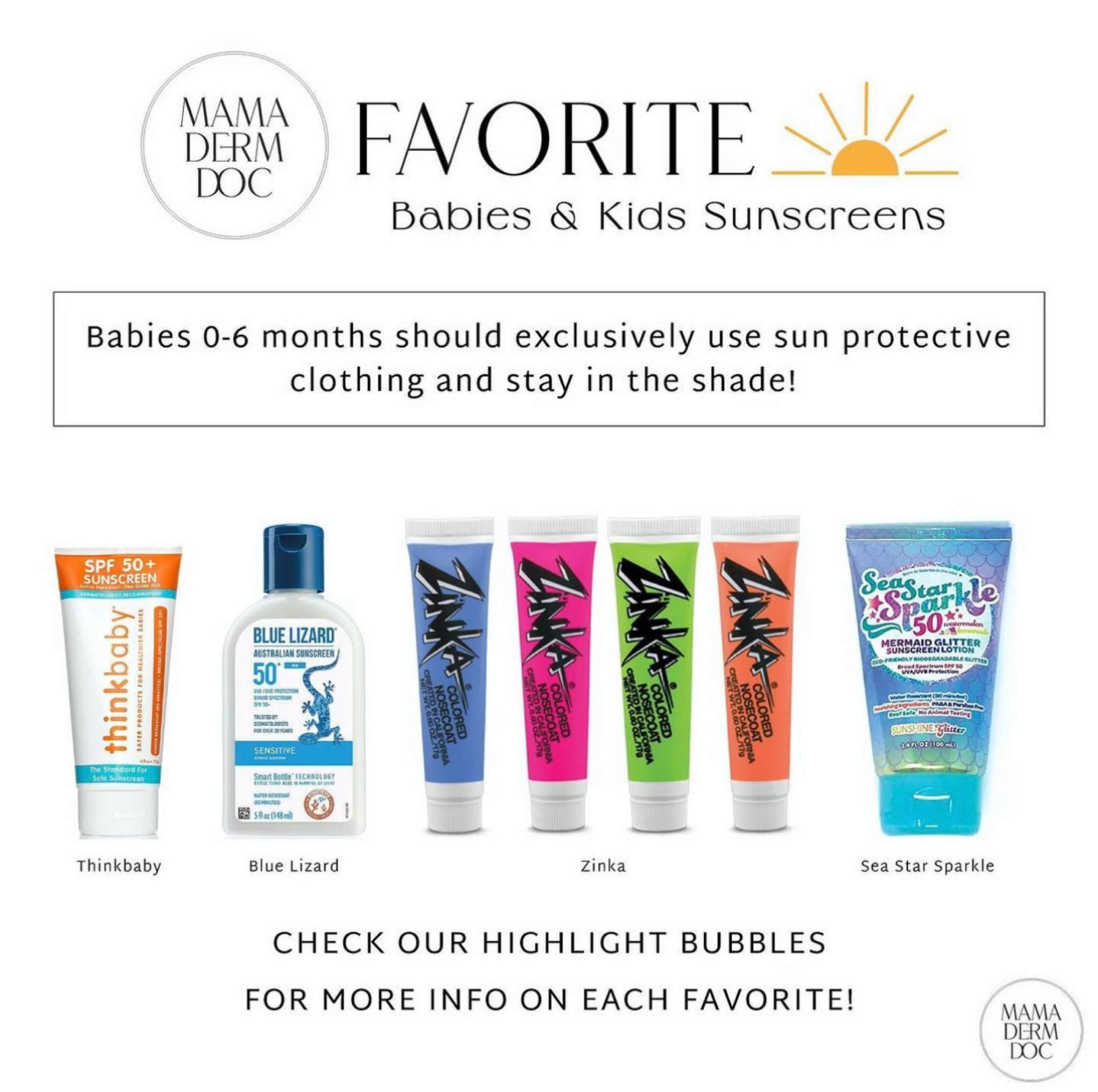 Here are some of our favorite kid’s sunscreens! There are a few things you should look for when selecting a sunscreen

1 - Broad spectrum coverage: This means it protects against UVA and UVB rays. Both of which cause skin cancer!

2 - Water resistant: This does not mean waterproof! It needs to be reapplied every 2 hrs and after swimming or sweating.

3 - Spf 50+: The higher the number the more sun protection!

#LTKswim #LTKbaby #LTKkids