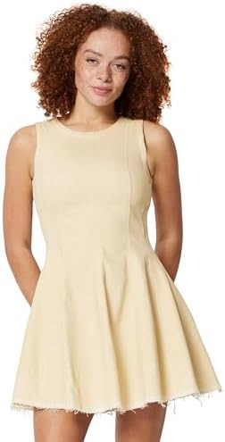Amazon Essentials Women's Fit & Flare Denim Mini Dress | Amazon (US)