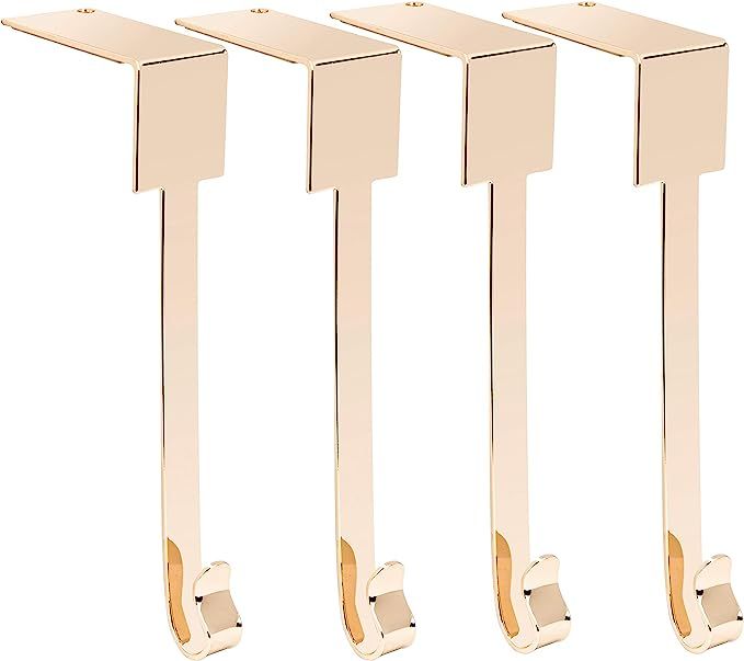 Rorain 2020 New Set of 4 Christmas Stocking Holder for Mantel, Non Slip Safety Fireplace Hanger G... | Amazon (US)