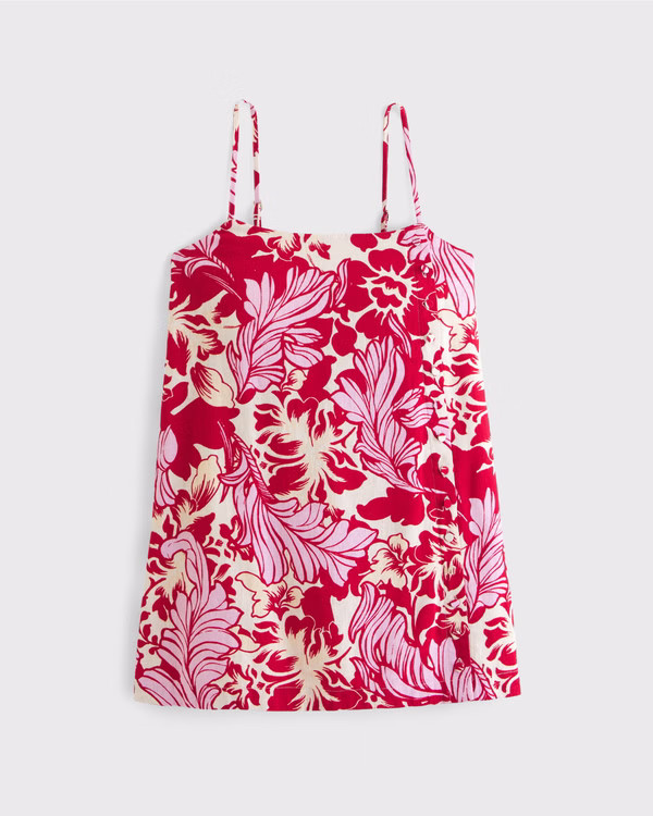 Women's Linen-Blend Button Skort | Women's Dresses & Jumpsuits | Abercrombie.com | Abercrombie & Fitch (US)