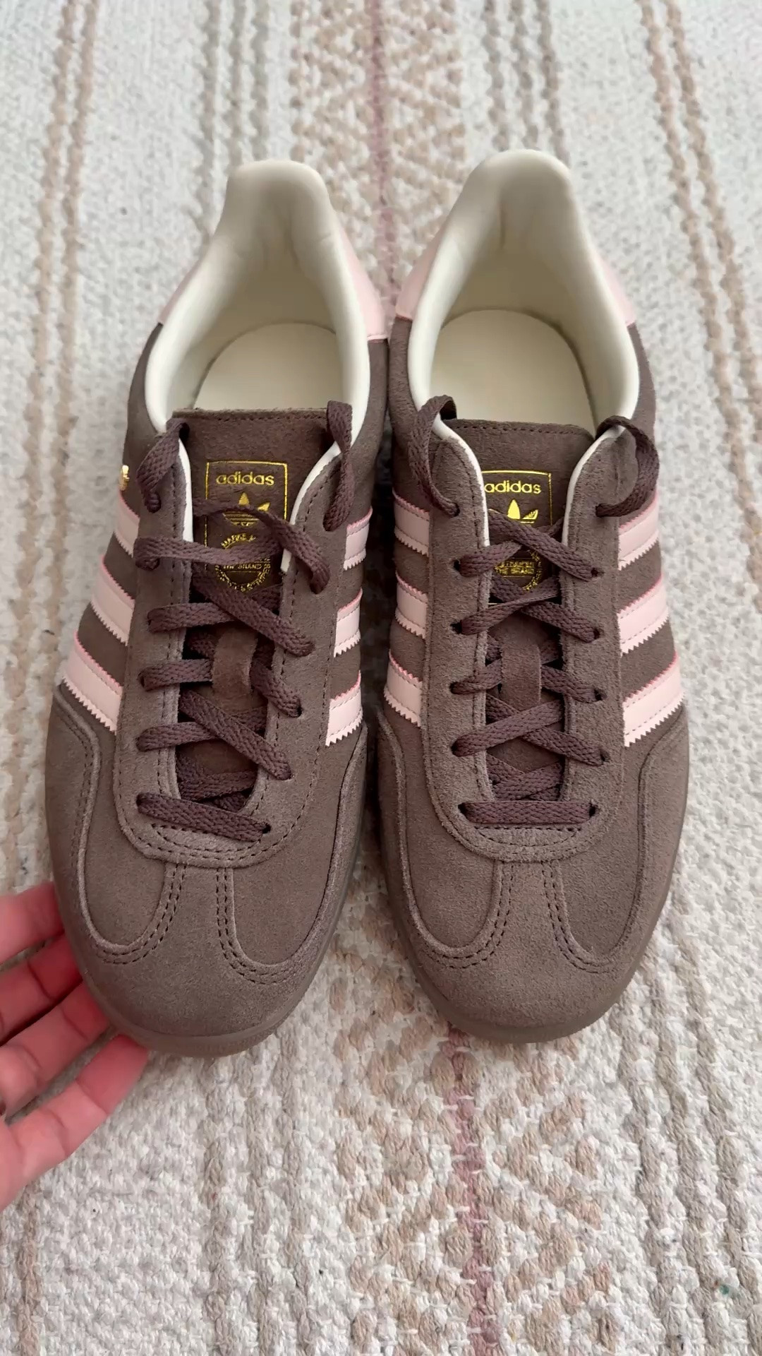 My adidas Gazelle sneakers from the Nordstrom Anniversary sale have arrived! They are so pretty! Love the chocolate brown and pale pink combination! I sized down a 1/2 size.

#LTKSaleAlert #LTKOver40 #LTKootd