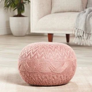 Kay Solid Rose Pouf/ Floor Pillow | Overstock.com Shopping - The Best Deals on Ottomans | 3929938... | Bed Bath & Beyond