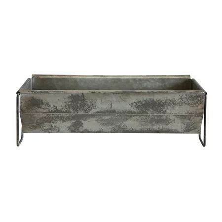 Metal Trough Container with Distressed Zinc Finish | Walmart (US)