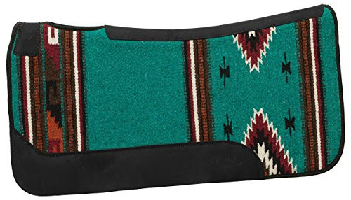 Weaver Equine 31" x 32" Contoured Single Weave Wool Blend Felt Horse Saddle Pad, Shock Absorbing Western Saddle Pad for Protection, Turquoise Pattern | Amazon (US)