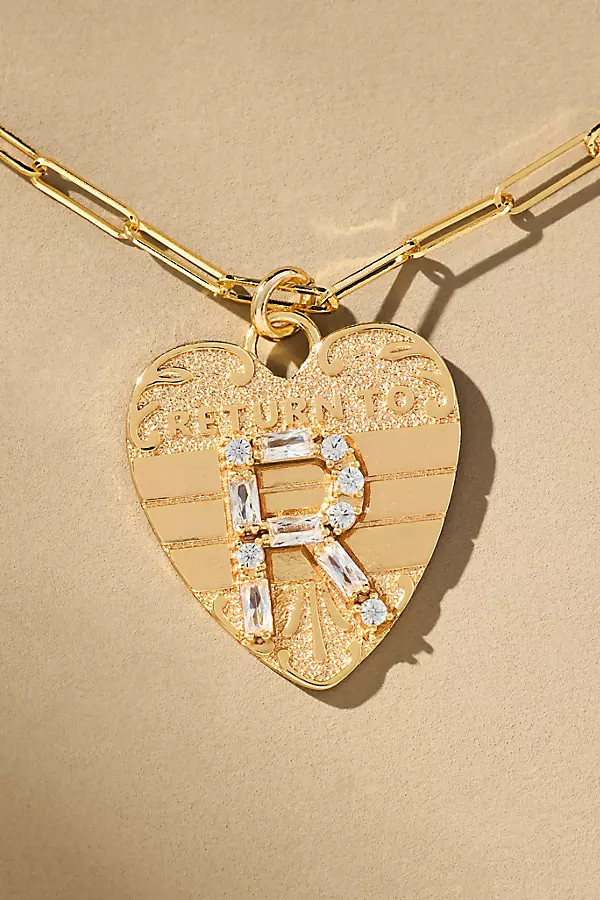 Monogram Heart Charm Necklace | Anthropologie (US)
