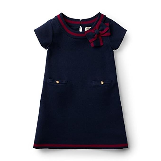 Hope & Henry Girls' Full Milano Tipped Sweater Dress Made with Organic Cotton | Amazon (US)