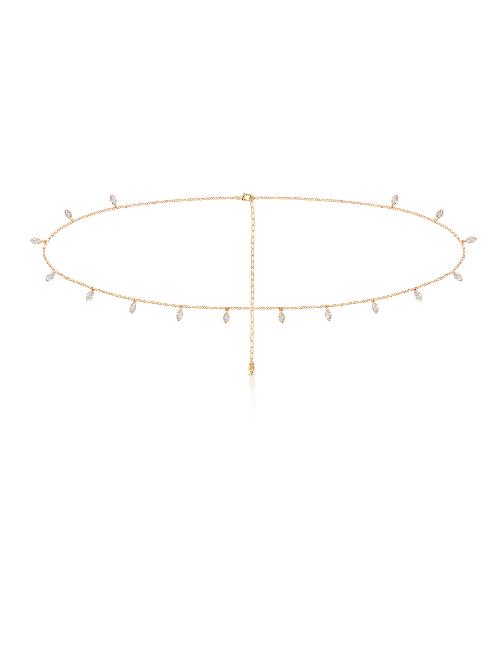 Crystal Droplet Thin Cha Body Chain | Ettika