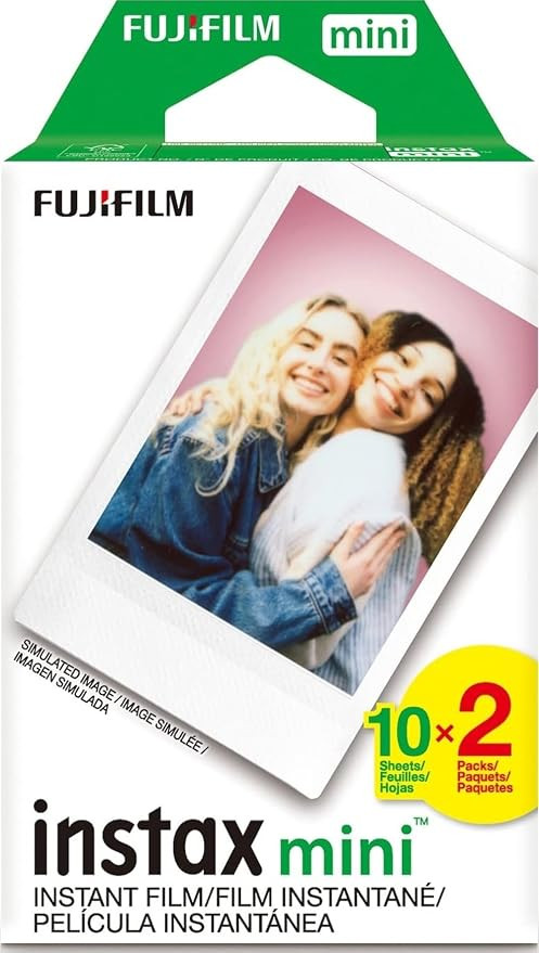 FUJIFILM Instax Mini Instant Film Twin Pack (White), 20 Photos | Amazon (US)