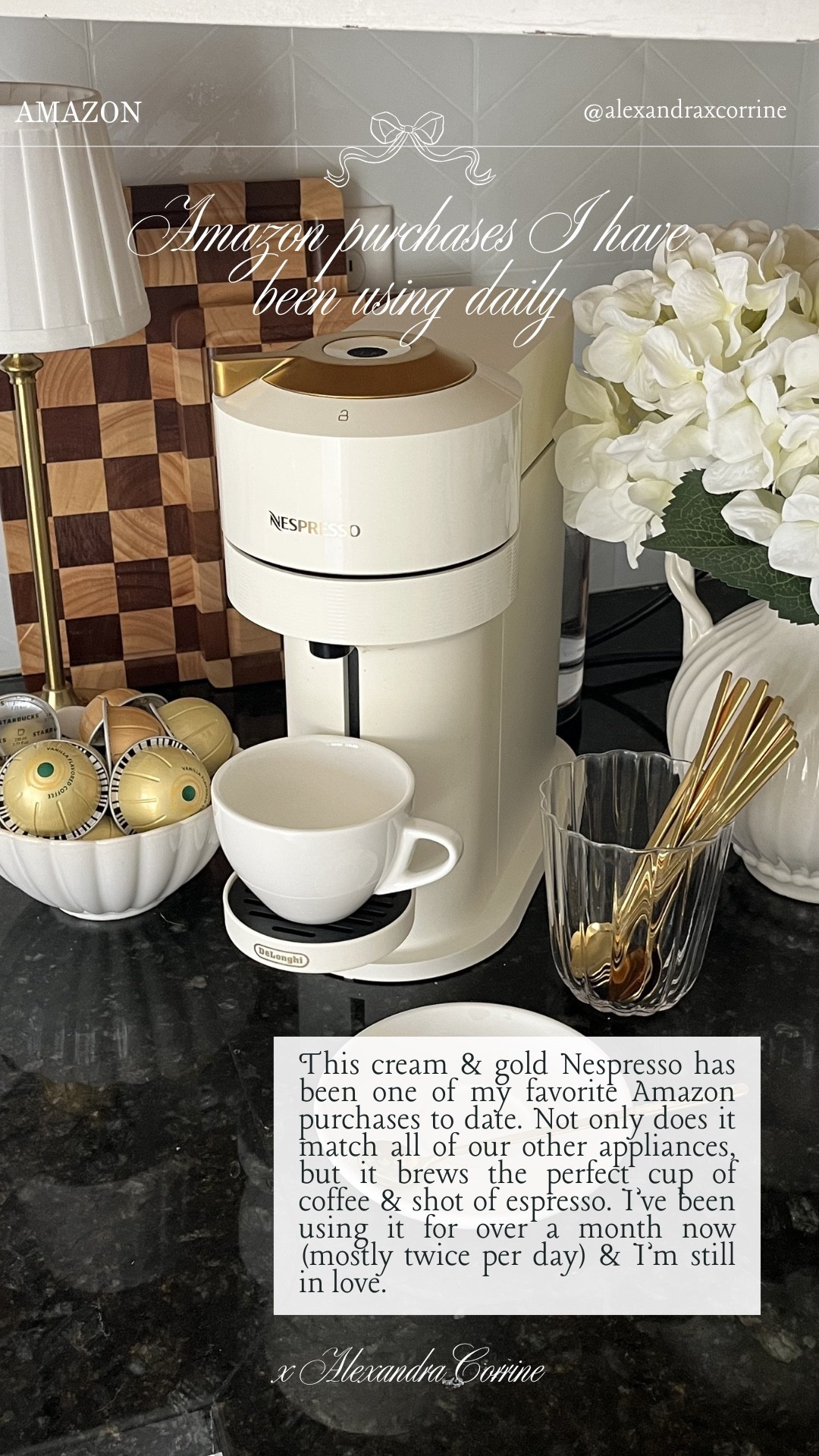 Amazon purchase I use daily & absolutely love 🤍

Amazon finds, Amazon home, Amazon beauty, Amazon prime, home decor, kitchen appliances, coffee, nespresso, espresso machine

#LTKHome
