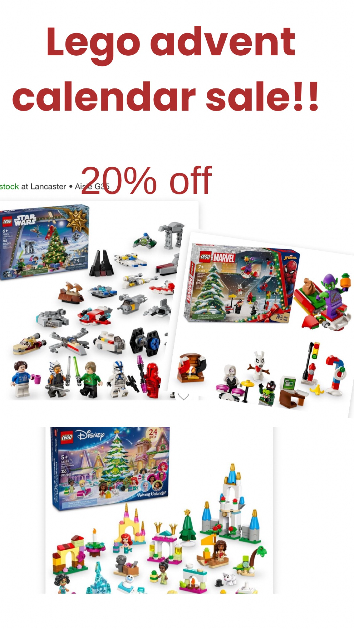 Lego advent calendar sets on sale now 20% off! 

#LTKSaleAlert #LTKSeasonal #LTKHoliday
