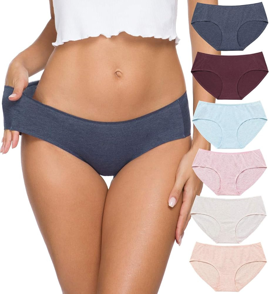 Wealurre Cotton Bikini Women's Breathable Panties Seamless Comfort Underwear | Amazon (US)