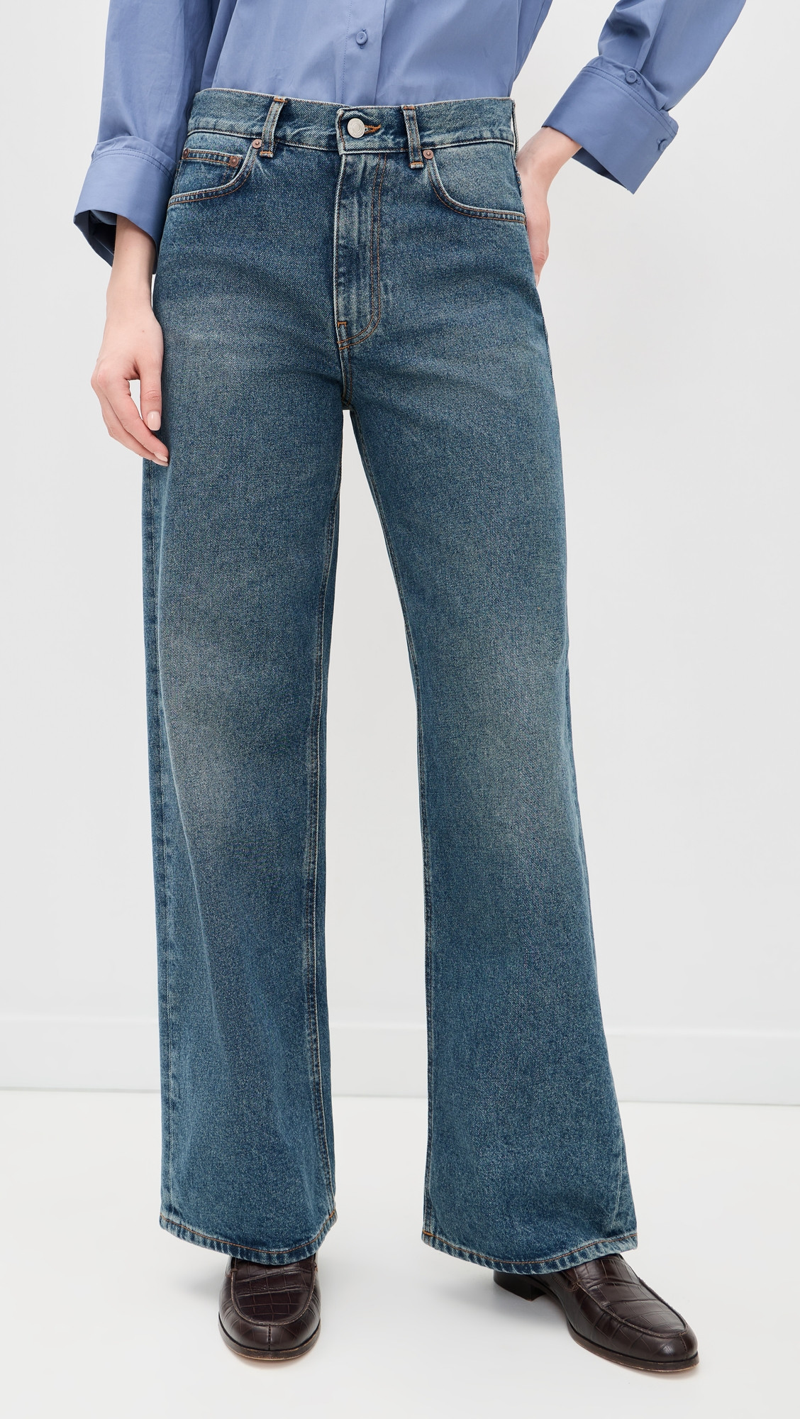 House of Dagmar Baggy Fit Denim Vintage Blue 29 | Shopbop