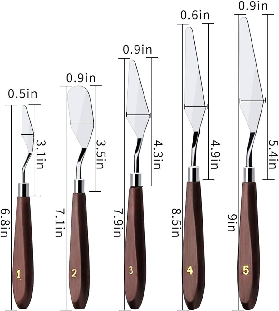Cake Cream Spatula 5 Pieces/Set Stainless Steel Frosting Baking Pastry Tool Mixing Set Cake Icing... | Amazon (US)