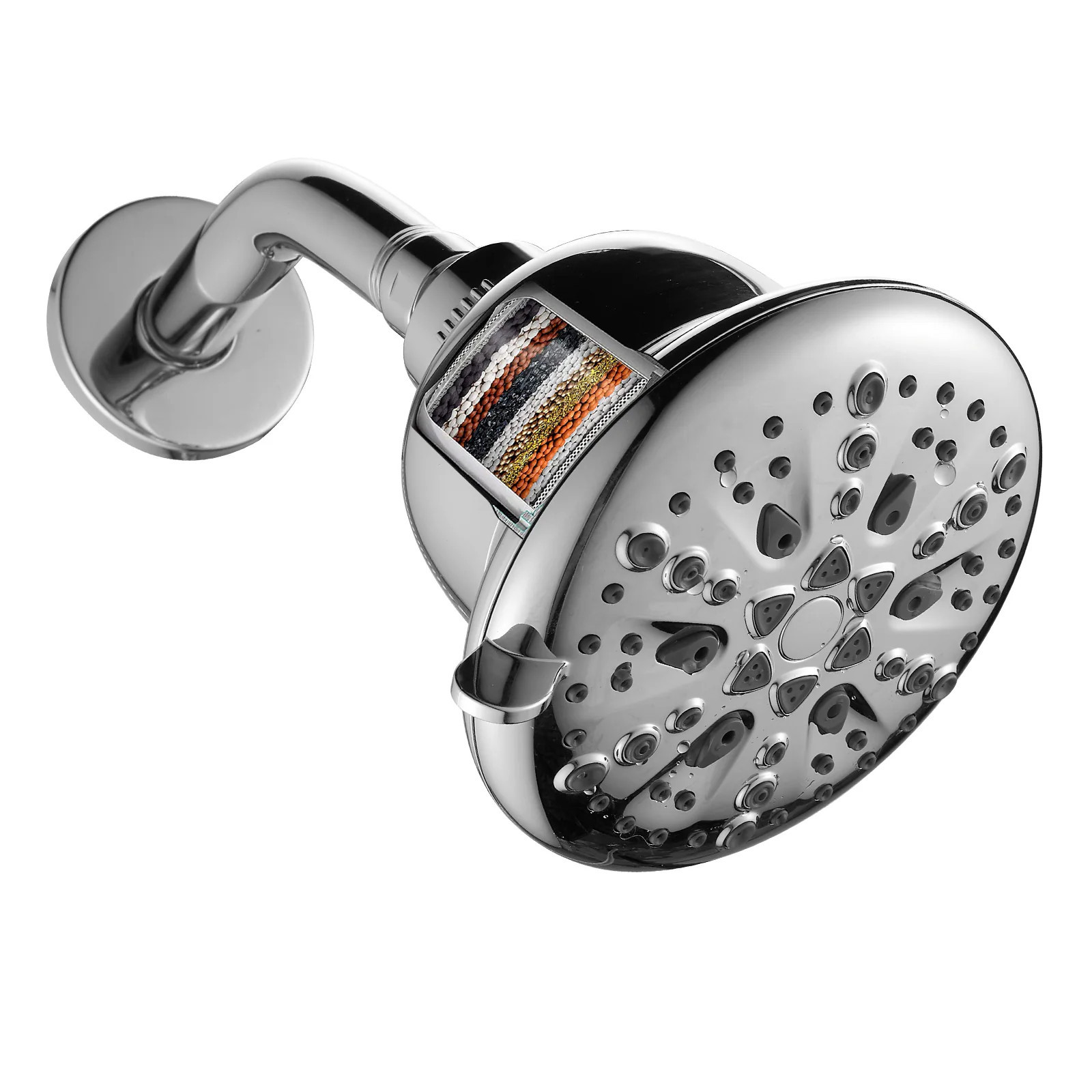 Cobbe 7.0 -Spray Chrome 5.12-in Round Rain Filtered High Pressure Shower Head 1.8 GPM | LSKSHS0707C | Lowe's