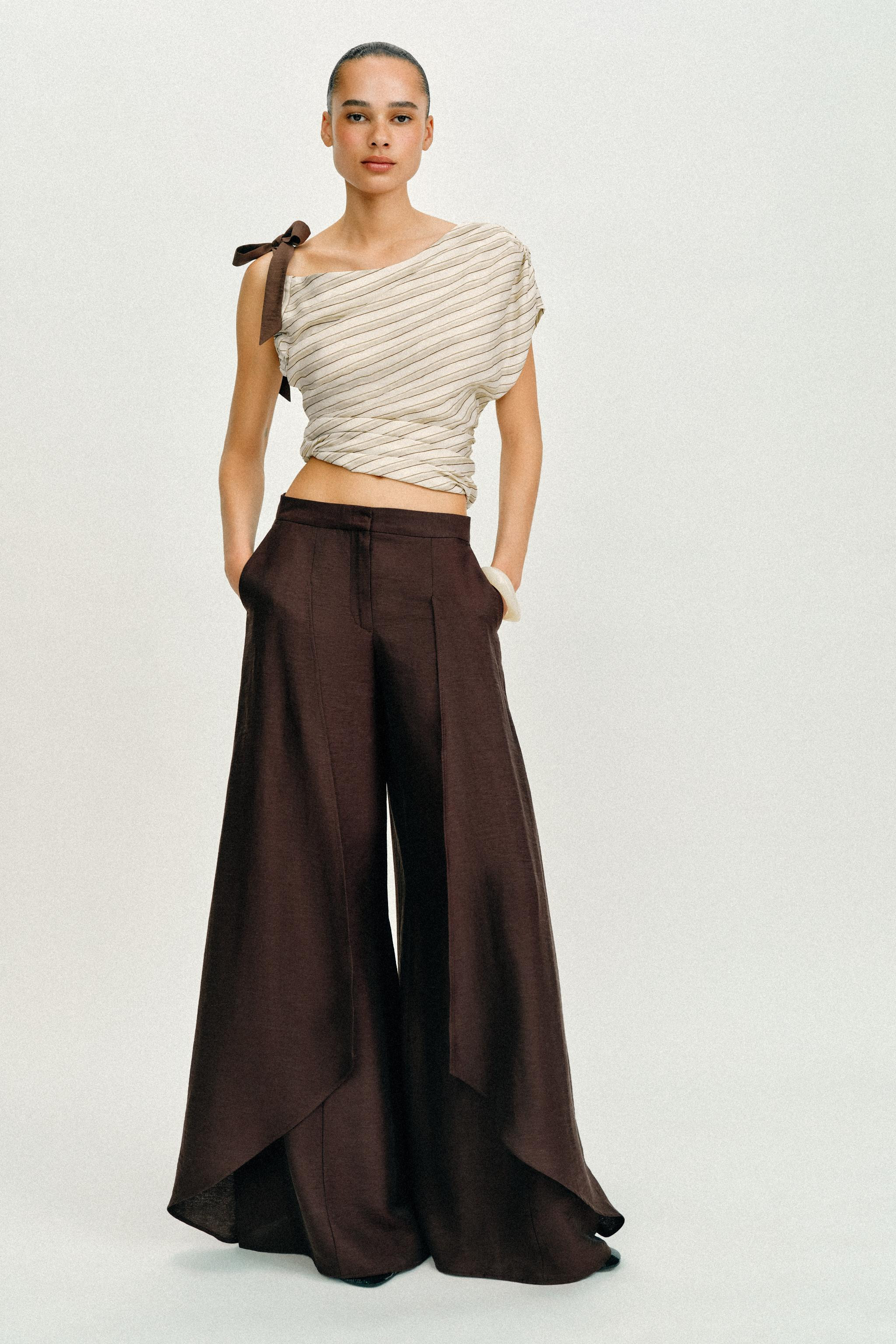 WIDE-LEG LINEN PANTS | Zara US