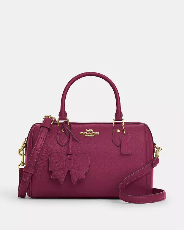 Rowan Satchel Bag With Bow Charm | Coach Outlet US