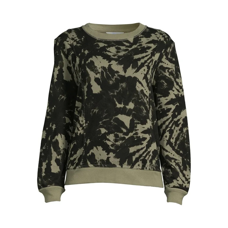 Time and Tru Women's Print Fleece Sweatshirt | Walmart (US)