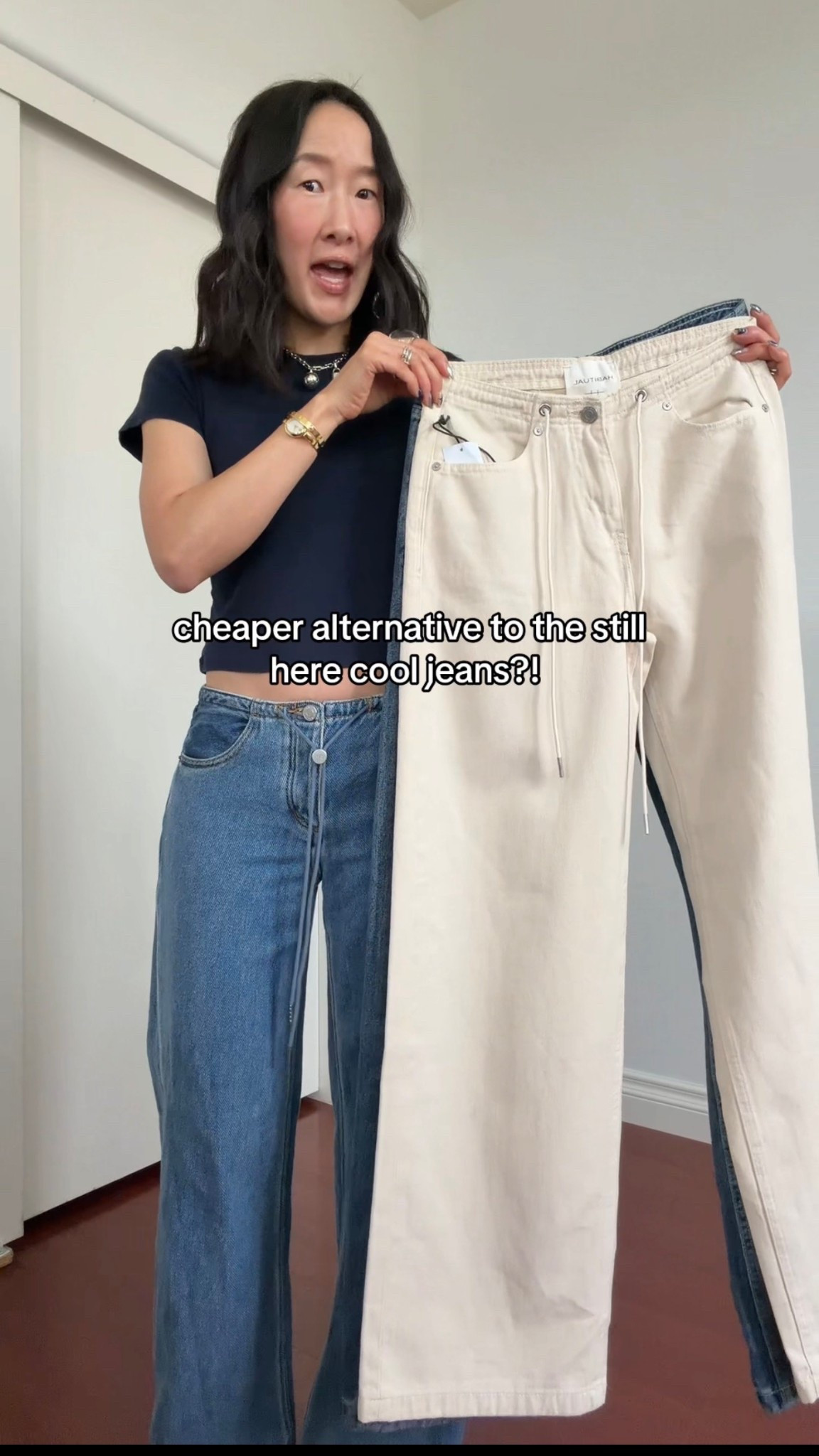 Wearing a 24 in both! Usually a 23, and my still here cool jeans are a 23. I’d say the 24 is great besides being long on me! Nordstrom rack has a diff wash (linked) on clearance! 