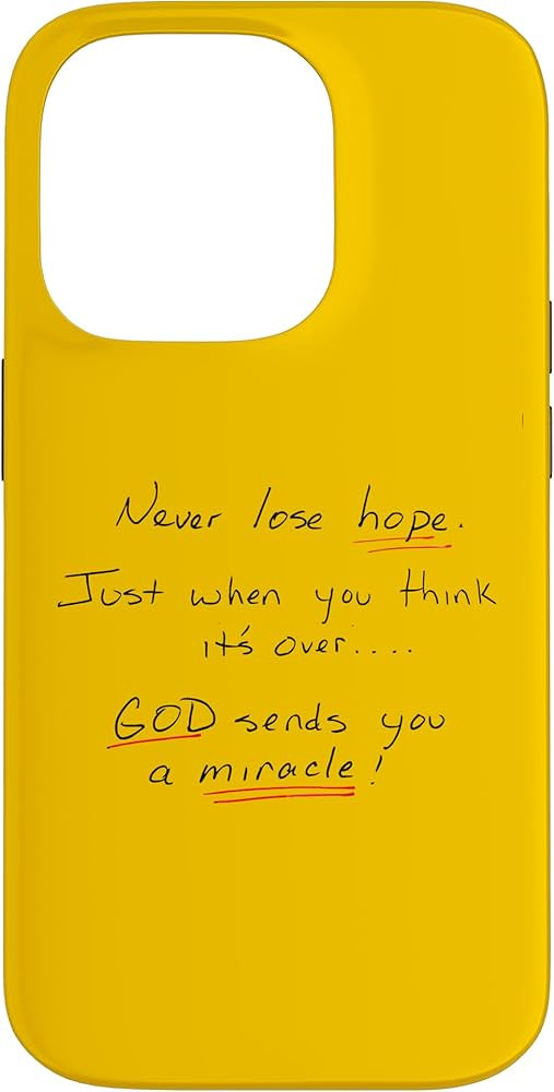 Never Lose Hope God Works Miracles Case for iPhone 14 Pro | Amazon (US)