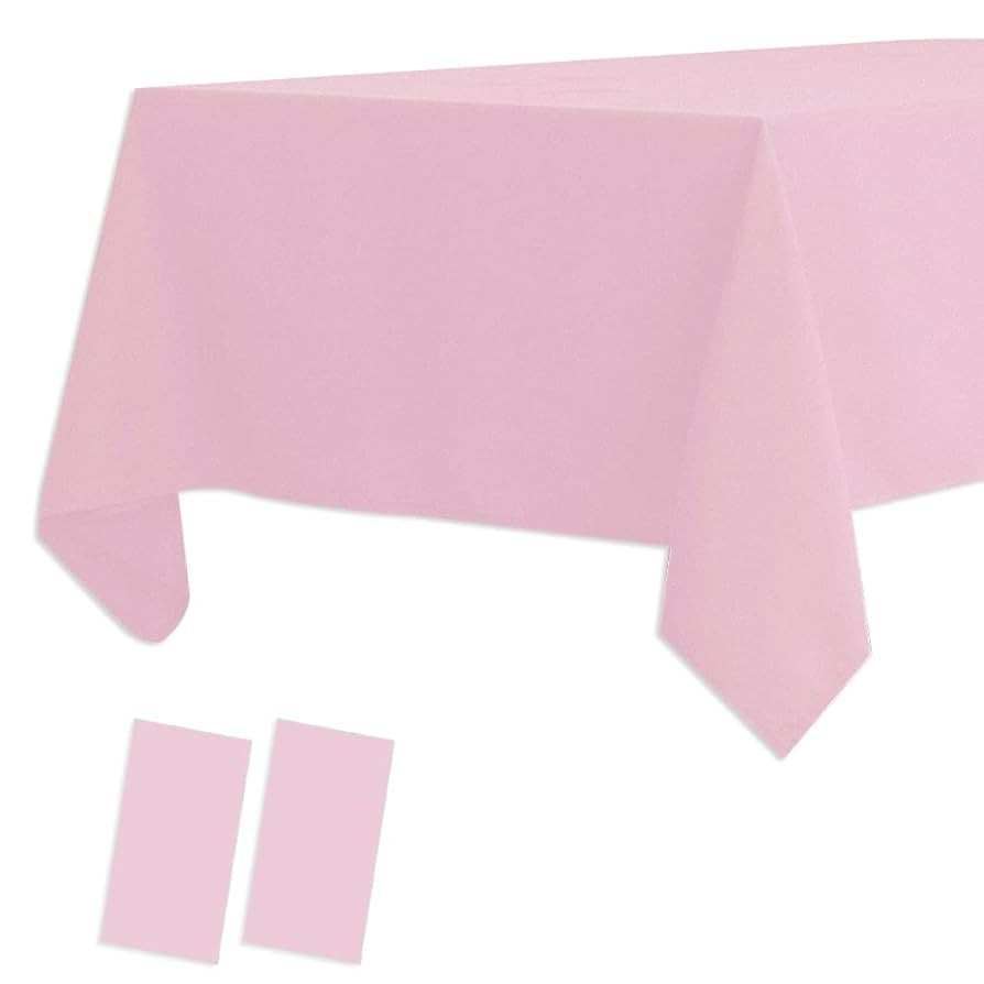2 Pack Plastic Tablecloths Disposable Plastic Table Covers Cloths BBQ Picnic Birthday Wedding Par... | Amazon (US)