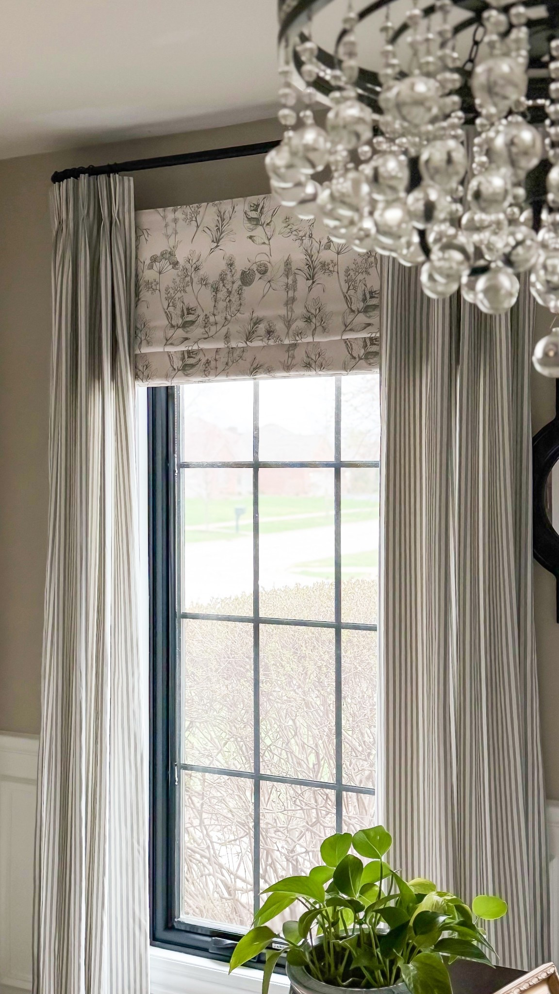 Window treatments with contrasting fabrics for interest! Home decor ideas. 

#LTKSaleAlert #LTKmomlife #LTKHome