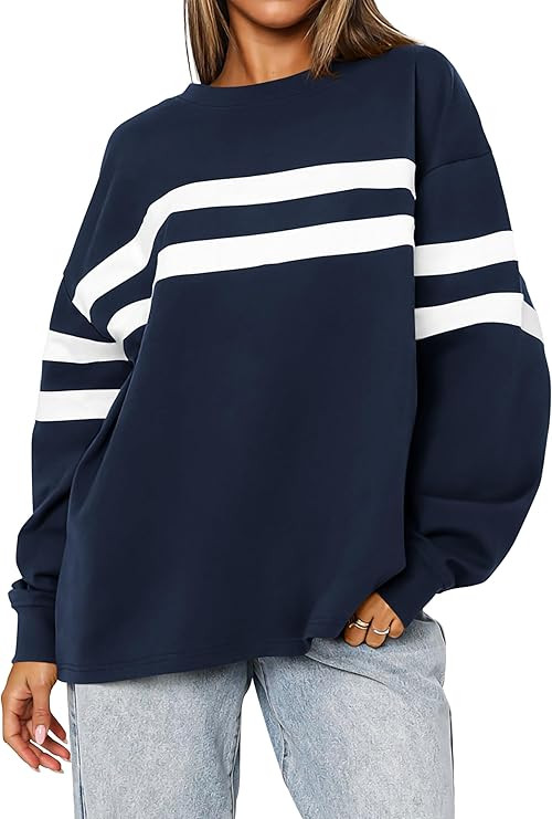 MASCOMODA Striped Oversized Sweatshirt | Amazon (US)
