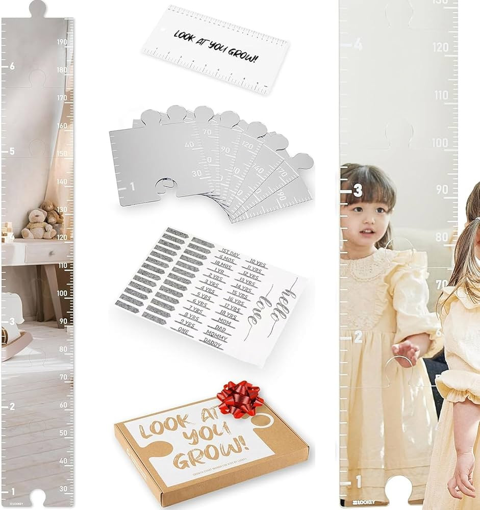 Growth Chart Mirror, Growth Chart Mirror for Wall, Mirror Growth Chart for Wall, Children'S Growt... | Amazon (US)