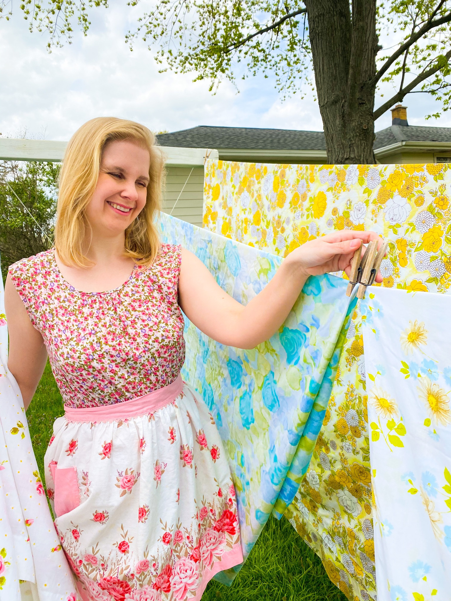 Vintage housewife laundry essentials! I’ve got retro housedresses, aprons with pockets, clothes pin bags and laundry drying racks. Romanticize your life by making laundry day special ☀️

#LTKhome #LTKunder50 #LTKstyletip