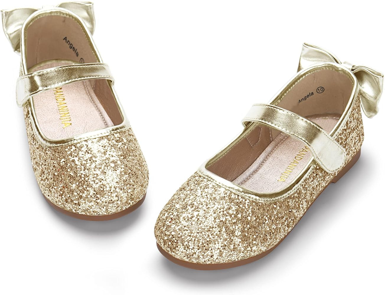 PANDANINJIA Toddler/Little Kid Girl's Angela Dress Mary Jane Ballet Flats Bow Flower Girl Wedding... | Amazon (US)
