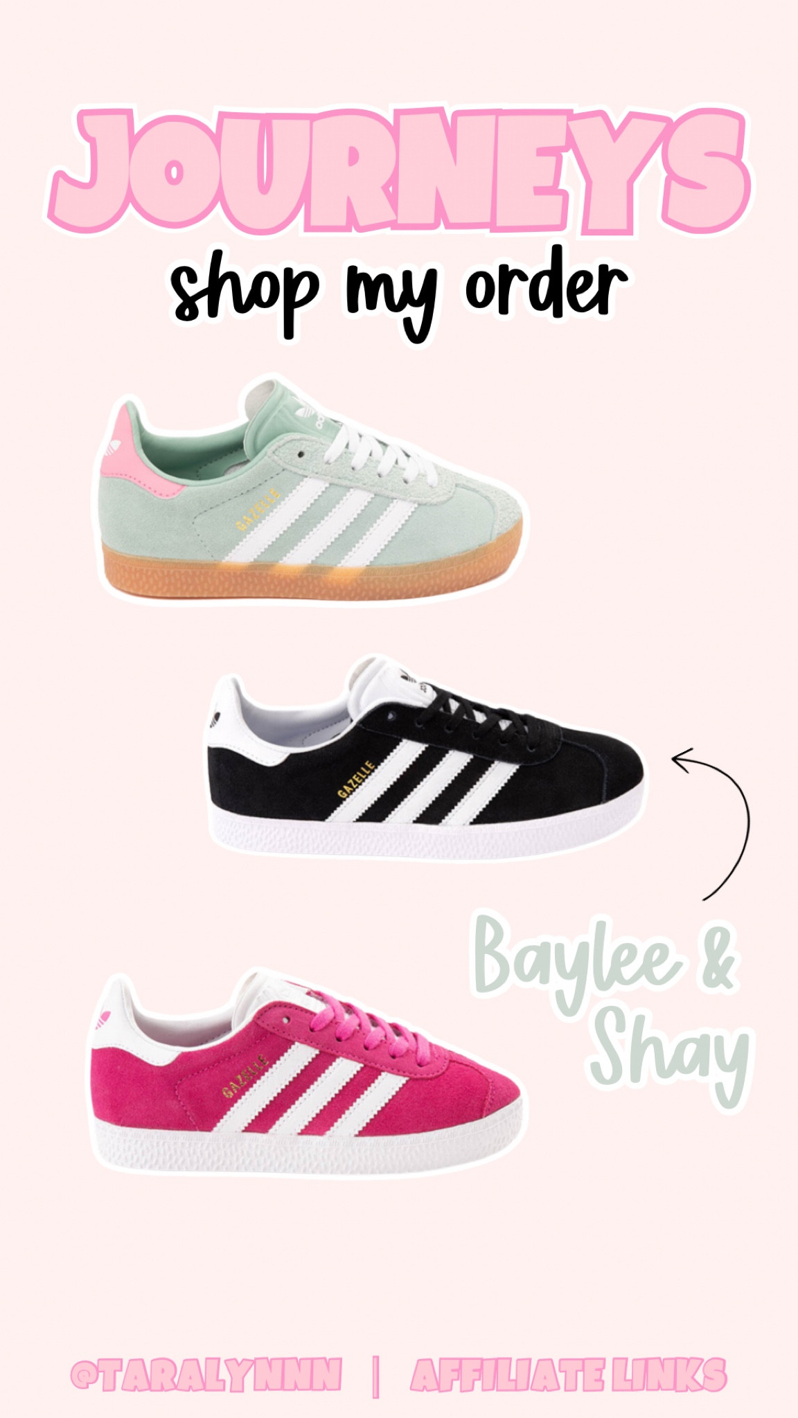 Shop my Journey’s back to school order for Baylee & Shay! I bought their true size! Baylee size 2 and Shay size 1  

#adidas #gazelle #backtoschool #shoes 

#LTKKids #LTKBacktoSchool #LTKShoeCrush