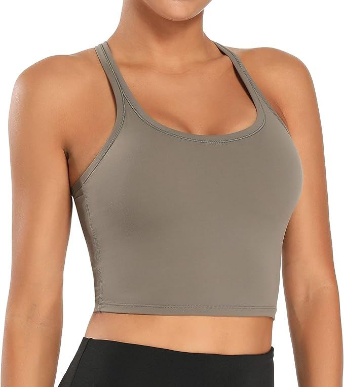 Nanomi Beauty Women Removable Padded Sports Bras Workout Running Yoga Tank Tops | Amazon (US)