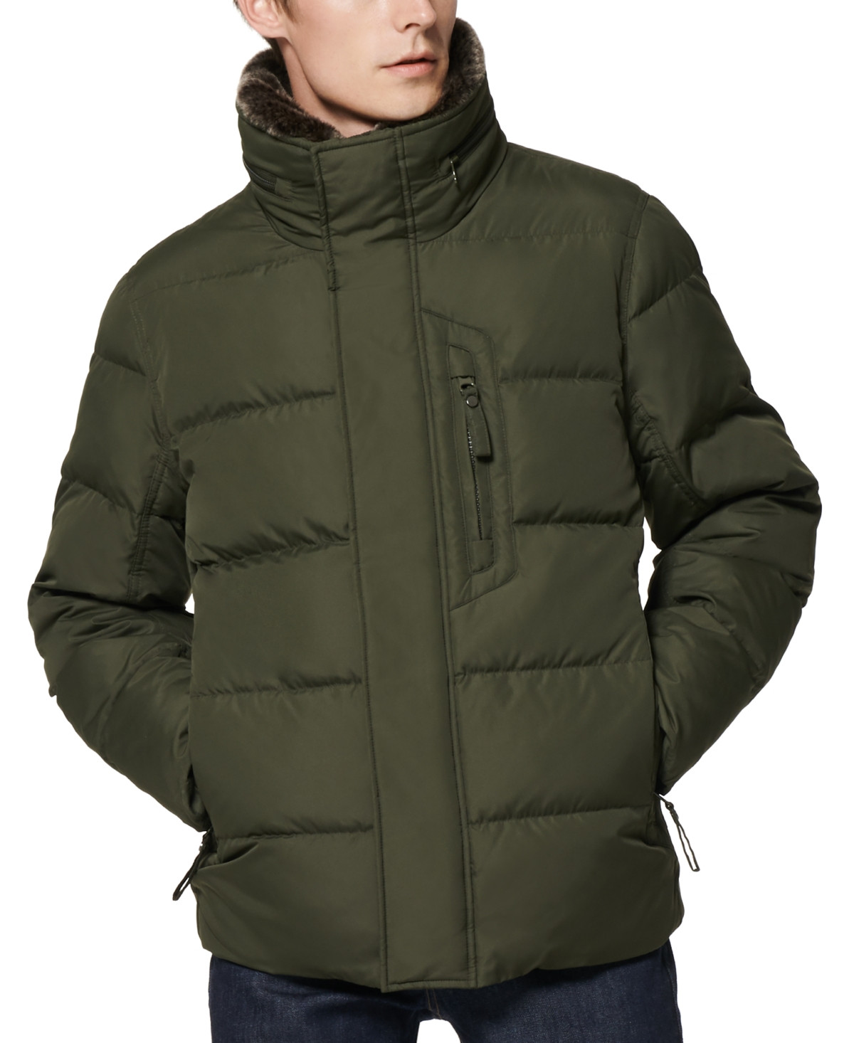 Marc New York Men's Horizon Down Puffer Jacket - Olive | Macy's