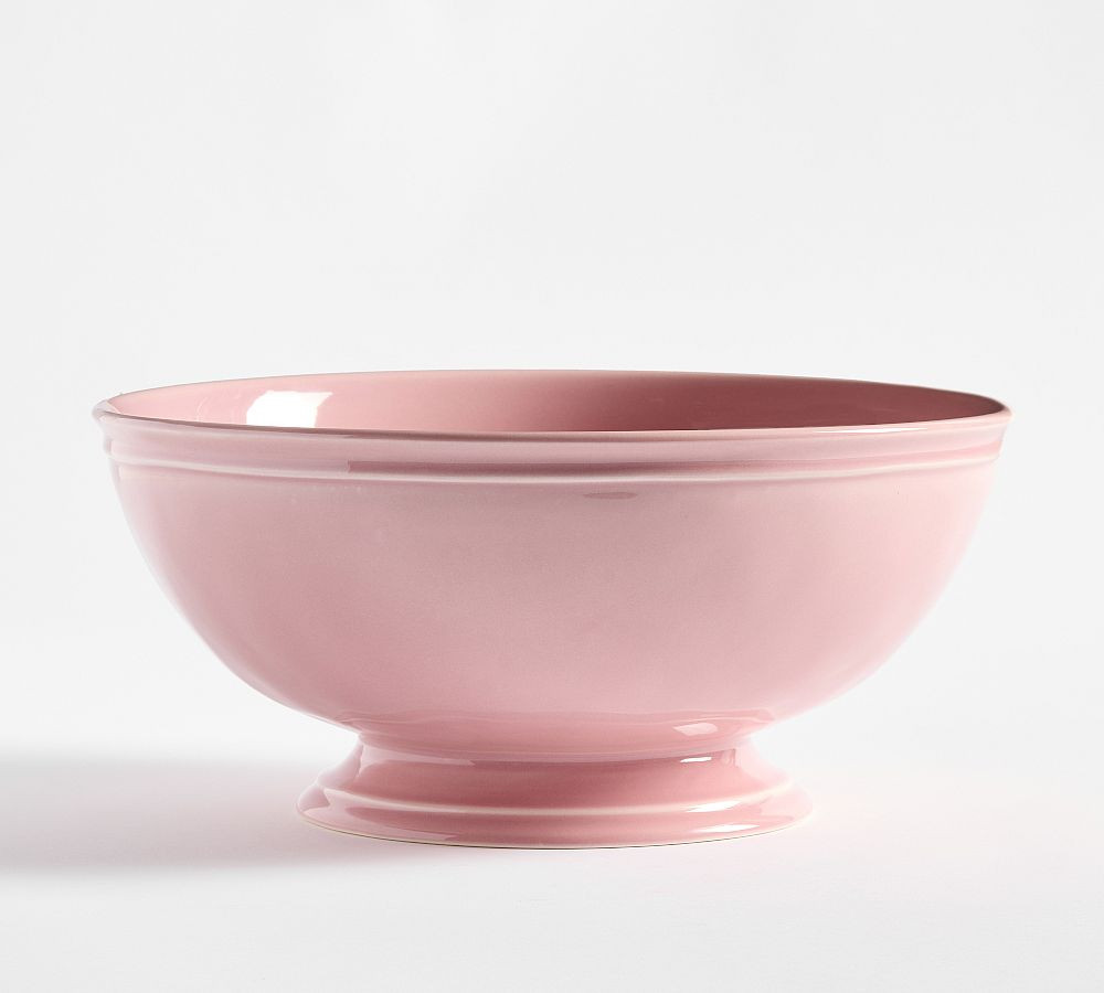 Cambria Handcrafted Stoneware Large Footed Serving Bowl | Pottery Barn (US)