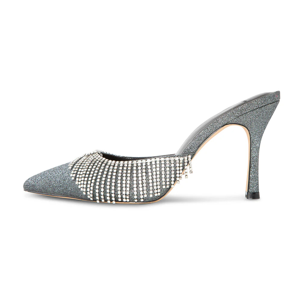 Catherine Pewter Vegan Mule | CULT OF COQUETTE
