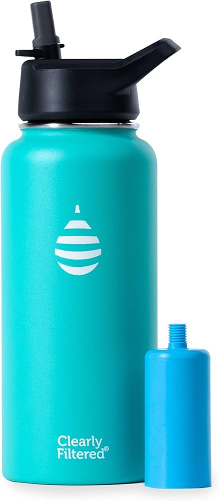 Clearly Filtered 32oz Water Bottle/Targets 220+ Contaminants/Double-Wall Insulated Stainless Stee... | Amazon (US)