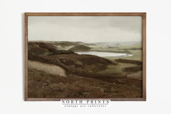 Landscape Painting  Vintage Country Farmhouse Decor PRINTABLE - Etsy | Etsy (US)